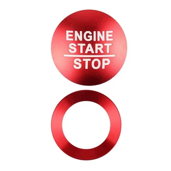 Накладка Кнопки Запуска И Остановки Двигателя Автомобиля Для Jeep Grand Cherokee 2014-2021 Аксессуары Кнопка Зажигания Наклейка-Наклейка