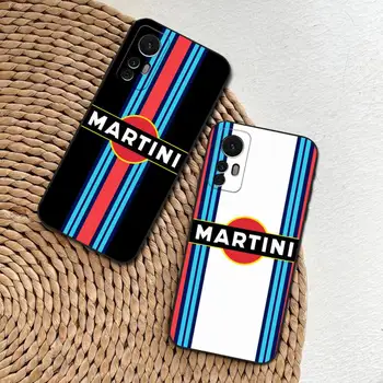 Martini Racing Чехол Для Телефона в Горизонтальную Полоску Для Xiaomi 12 12Pro 11T 11 11i 9T Pro Poco M3 F3 X3 Nfc Note 10 Fundas Cover