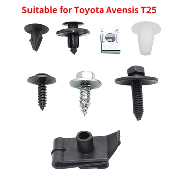 40 шт. пластиковых металлических автомобильных зажимов для переднего двигателя, портативных автомобильных смешанных крепежных винтов, комплект для Avensis T25