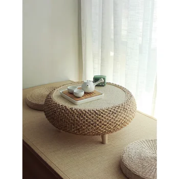 Ротанговый эркер маленький столик простой чайный столик татами передвижной чайный столик для домашней спальни круглый низкий столик подоконник стол