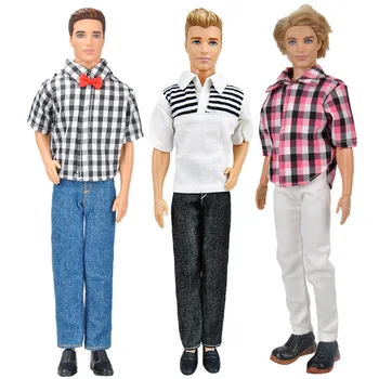 3 комплекта одежды для куклы Кен, повседневный костюм, повседневная одежда, аксессуары для куклы Кен, Мальчик, мужчина, бойфренд, комплект одежды Кен для куклы 12 ‘30 см