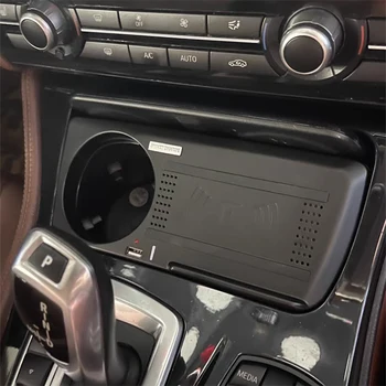 Автомобильное беспроводное зарядное устройство QI мощностью 15 Вт, быстрое зарядное устройство, беспроводное зарядное устройство для телефона, зарядная панель для BMW 5Series F10 F11 F18 2010-2016