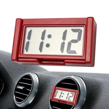 Маленькие цифровые часы с батарейным питанием, часы с большим экраном для приборной панели автомобиля, портативные автомобильные часы, легкие часы на палочке