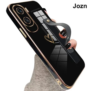Jzon для Honor X50i 5G Чехол для телефона в виде сердца с держателем ремешка Задняя крышка Противоударные защитные чехлы