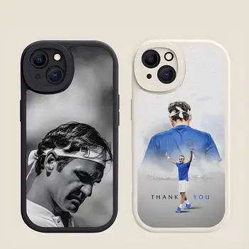 Теннисный спортивный чехол для телефона Roger Federer RF Кожаный для Iphone 12 Pro 14 Max 13 Mini 11 14 X XR XS 7 8 Plus, мягкий силиконовый чехол