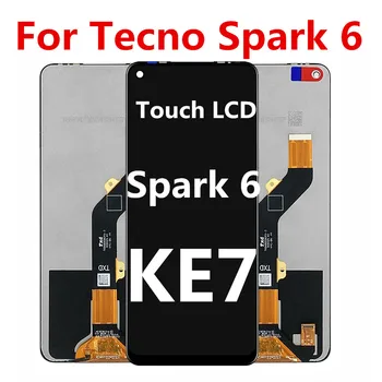 Оригинальный ЖК-дисплей для Tecno Spark 6 KE7, сенсорный экран, Дигитайзер в сборе, ЖК-дисплей для ремонта KE7 spark6, Запасные части