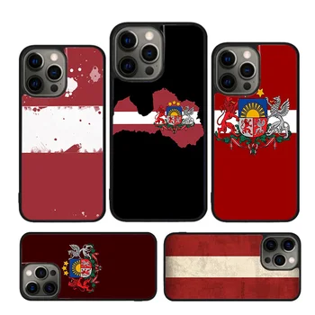 Чехол с Гербом Латвийского Флага Для iPhone 15 SE 2020 XR X XS Max 6S 7 8 Plus 12 13 Mini 11 12 13 14 Pro Max Чехол-Бампер