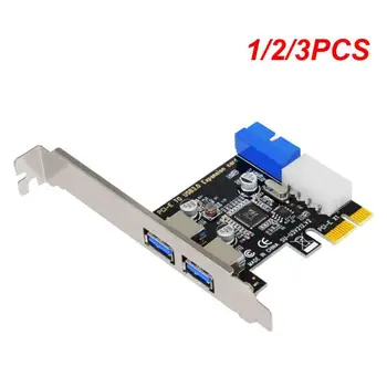 1/2/3ШТ Экспресс-адаптер PCI E К USB 3.0 20pin Конвертер Контроллера PCIe X1 USB 3,0 2 Порта Адаптер USB3.I-e Карта расширения