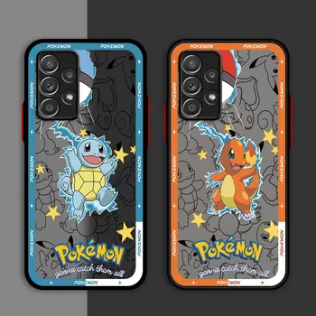 Матовый чехол для Samsung Galaxy A54 A22 A13 A52 A32 A50 A12 A31 A24 A73 A21s Роскошные Противоударные чехлы Pikachu Charmander P-Pokemon
