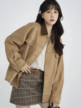 Женская винтажная куртка-карго, андрогинное пальто бойфренда в американском стиле, короткий топ уличной одежды Fashion Design Sense