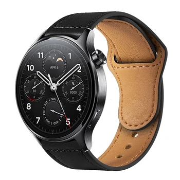 Для Xiaomi Watch S1/S1 активный ремешок Модный кожаный деловой браслет для Xiaomi Mi Watch Color 1 2 Аксессуары для часов