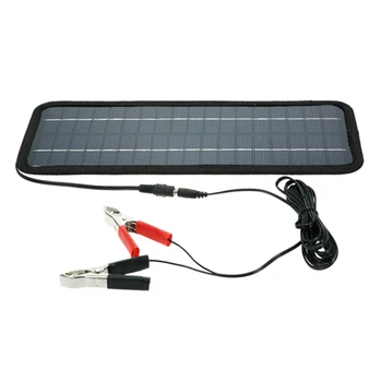 Автомобильное универсальное зарядное устройство для солнечной батареи, Портативное Черное Зарядное устройство для автомобильной лодки, Аккумуляторная батарея