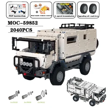 Классический строительный блок MOC-59852 4X4 Вездеходный внедорожный фургон 2040ШТ в сборе и модели игрушек для взрослых и детей в подарок