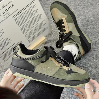 Модные кроссовки 2023 года, мужская парусиновая обувь, Весенняя повседневная спортивная обувь для скейтбординга, мужская вулканизированная обувь на платформе