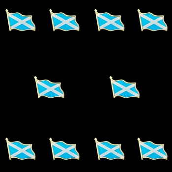 10ШТ Брошь-булавка с флагом Соединенного Королевства Шотландии, металлический значок, Национальный Патриотизм, коллекционные украшения-булавки