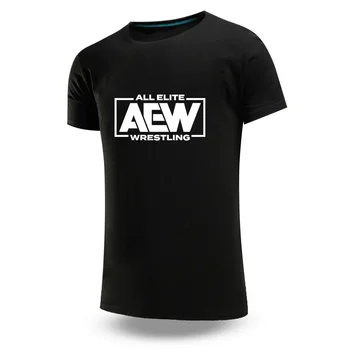 All Elite AEW Wrestling 2024 Летняя новая мужская футболка из дышащего высококачественного хлопка с короткими рукавами, классическая повседневная футболка