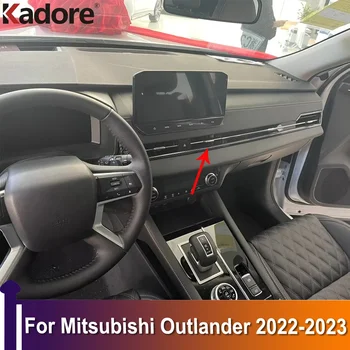 Для Mitsubishi Outlander 2022-2023 ABS Карбоновое волокно Переднее боковое Вентиляционное отверстие Розетка переменного тока Отделка Полосы Украшения Аксессуары для интерьера автомобиля