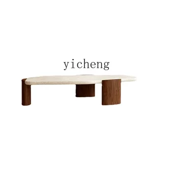 Yy Чайный столик во французском винтажном стиле из натурального камня Лайма, чайный столик из пещерного камня, Антикварный диван для отдыха
