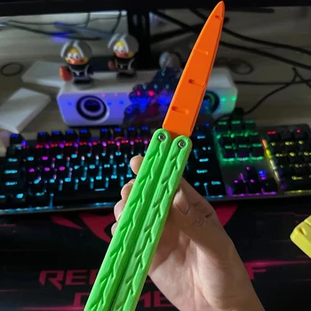 3D-печать Мини-ножа-бабочки с редиской Высококачественный Гравитационный Маленький нож для редиски, Тренировочный нож для качания, Декомпрессионная игрушка в подарок