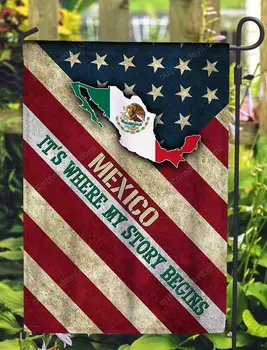 3D-ФЛАГ Мэриленда / МЕКСИКИ / ПОРТУГАЛИИ / ТЕХАСА С полной печатью, садовый флаг, подвесной стиль украшения дома