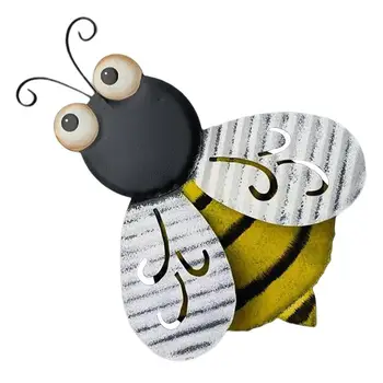 Металлическая пчела, настенное искусство, подвесные скульптуры, украшения для дома, двора, сада, двора, искусства, пчелы, украшения для помещений и улицы
