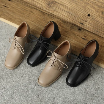 Женские туфли-лодочки из натуральной кожи, модная одиночная обувь, универсальная и удобная, высокое качество, размер Lagre, высокие каблуки A78