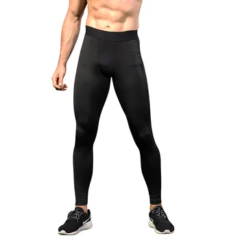 Мужчины бег колготки сетки Лоскутная спортивные леггинсы компрессионного белья быстросохнущие брюки для бега фитнес тренажерный зал брюки ММА