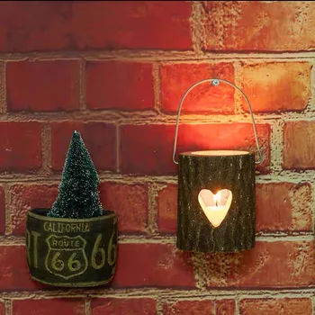 Атмосфера Дня Святого Валентина, освещение, подсвечник, Кафе, Креативный орнамент, украшение для домашней вечеринки, Деревянная свеча, Чашка, подвеска