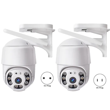 Камера безопасности Наружные Камеры Безопасности С 360 °, Цветным Ночным Видением / HD /Прожектор /Голосовая связь С ЕС Plug