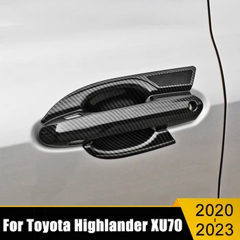 Автомобильные Аксессуары Для Toyota Highlander XU70 Kluger 2020-2022 2023 Гибридный ABS Дверная Ручка Автомобиля Крышка Чаши Отделка Защитные Наклейки