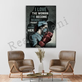 Плакат медсестры Боксер Подарки любителям бокса 