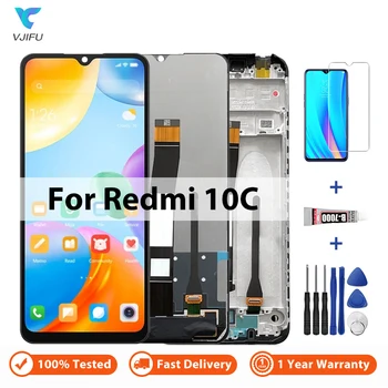 Для Xiaomi Redmi 10C ЖК-дисплей с Сенсорным Экраном Digitizer в Сборе 220333QAG 220333QBI 220333QNY 220333QL Замена рамкой