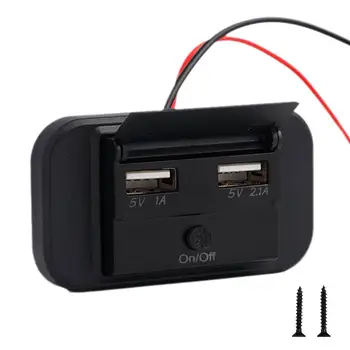 Адаптер для автомобильного зарядного устройства 12 В/24 В USB-панель питания для морских мотоциклов Quick Charge PD Type C с переключателем