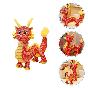 Мягкая игрушка-кукла-животное, плюшевый талисман китайского Нового года Кукла-дракон 2024 год, игрушки-драконы по знаку Зодиака, подарок на Рождество по Лунному Календарю