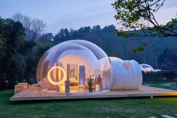 Трехпрозрачная надувная палатка-пузырь Сферический прозрачный домик для садового домика, купол Звездного Неба с бесплатным вентилятором