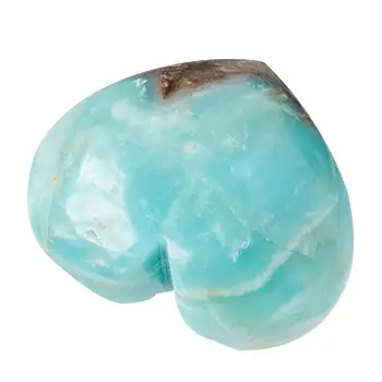 Амазонит Камень любви Натуральный Кристалл Palm Play Небесно-голубые любовные украшения Из необработанного камня Amazon Полированное украшение в форме сердца