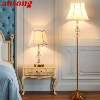 Современный хрустальный торшер AOSONG со светодиодной подсветкой в скандинавском стиле, креативные настольные светильники для дома, гостиной, спальни