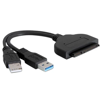 USB3.0 Кабель Easy Drive С двойной головкой USB3.0 + USB2.0 На SATA 22Pin 2,5-Дюймовый Адаптер для жесткого диска С поддержкой UASP