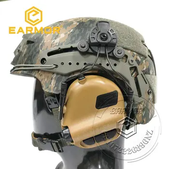 Наушники earmor M31H с тактическим шумоподавлением для защиты слуха Softair Авиационная гарнитура для БЫСТРЫХ шлемов Адаптер
