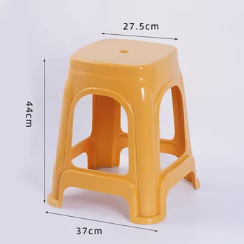 Мебель HH438 Пластиковый табурет для гостиной с утолщенным столом и стулом для взрослых, простой табурет для конференций, пластиковый стул