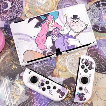 Защитный чехол Kawaii Magic Girls для Nintendo Switch с Oled-дисплеем, жесткий чехол для ПК, комплект игровых аксессуаров для консоли Nintendo Switch
