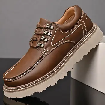 Достаньте из шкафа высококачественную рабочую обувь для отдыха, мужские уличные ботинки Martin из натуральной кожи в британском стиле