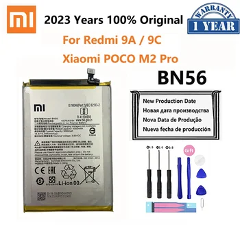 100% Оригинальный Аккумулятор Телефона BN56 5000 мАч Для Xiaomi POCO M2 Pro Redmi 9A 9C Запасные Батареи Bateria