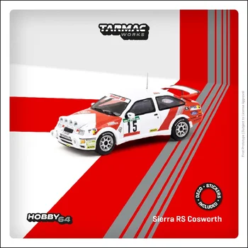 Tarmac Works 1: 64 Sierra RS Cosworth, отлитая под давлением, коллекция моделей автомобилей Diorama, миниатюрные игрушки Carros