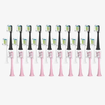 20 шт. сменных головок для зубных щеток, совместимых с xiaomi SOOCARE X1 X3 X5, звуковые электрические насадки для зубных щеток, вакуумная упаковка