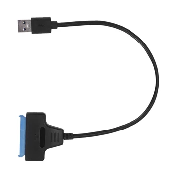 3X Кабель-адаптер для жесткого диска SATA с USB 3.0 на 2,5 дюйма, конвертер SDD SATA в USB 3.0-Черный