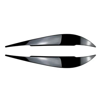 Для BMW 4-Series F32 F33 F36 2014-2020 Крышка передней фары Декоративная полоска накладка для бровей наклейка Черный глянец