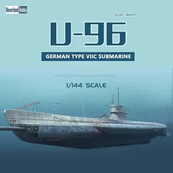 1/144 Комплект немецкой подводной лодки U-96, Реалистичный комплект собранной модели корабля, Статическая модель, Украшения, Модель корабля ручной работы