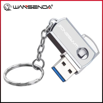 WANSENDA USB 3.0 USB Флэш-накопитель Брелок Для Ключей Флеш-накопитель 256 ГБ Флэш-накопитель 16 ГБ 32 ГБ 64 ГБ 128 ГБ Флешка с Вращением USB Memory Stick
