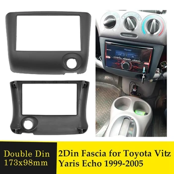 2Din автомобильный стерео радио Панель проигрывателя Рамка Монтажная накладка для Toyota Vitz Yaris 1999-2005